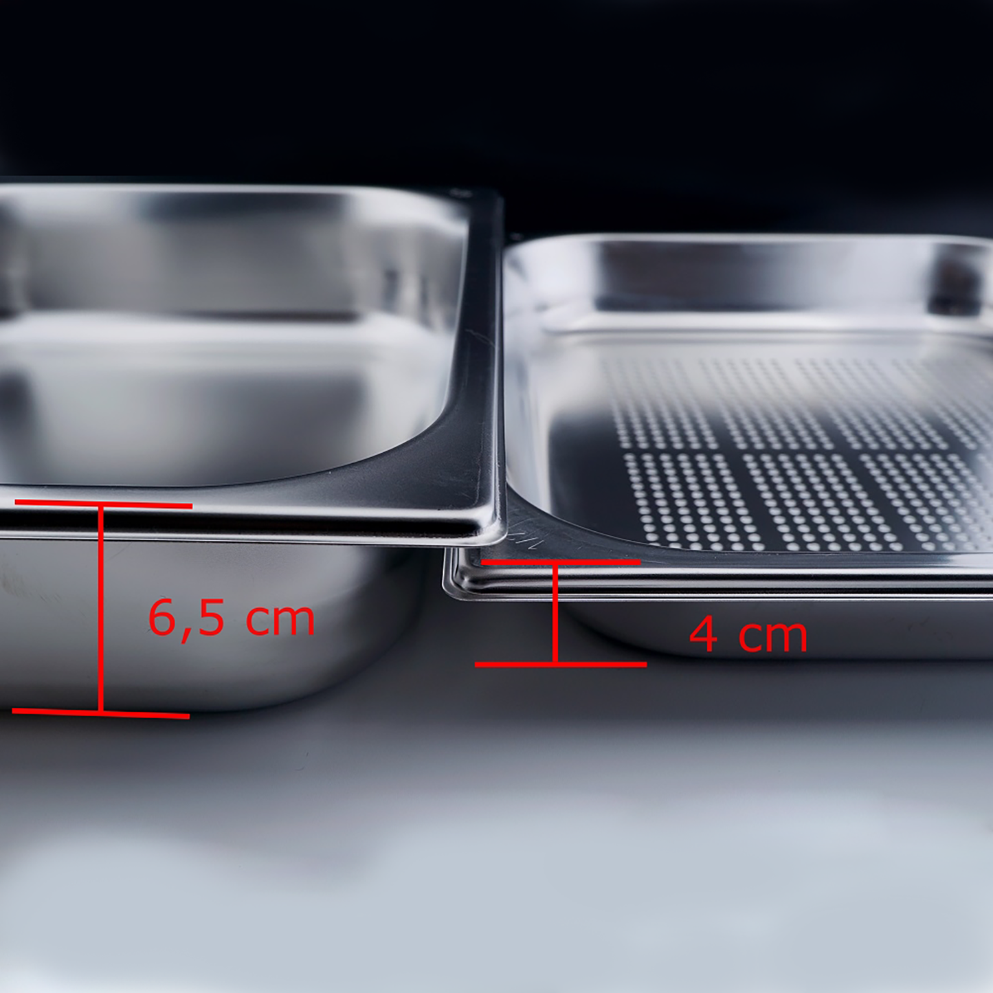 Medio Garbehälter-Set 3,8 l, gelocht und ungelocht