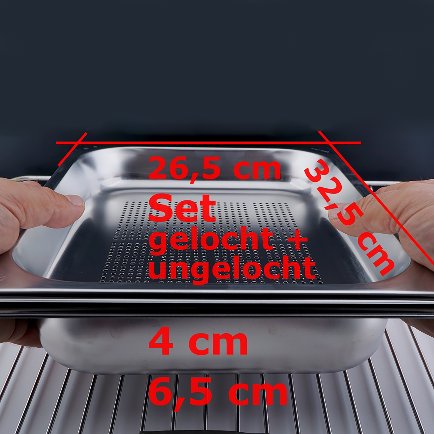 Medio Garbehälter-Set 3,8 l, gelocht und ungelocht