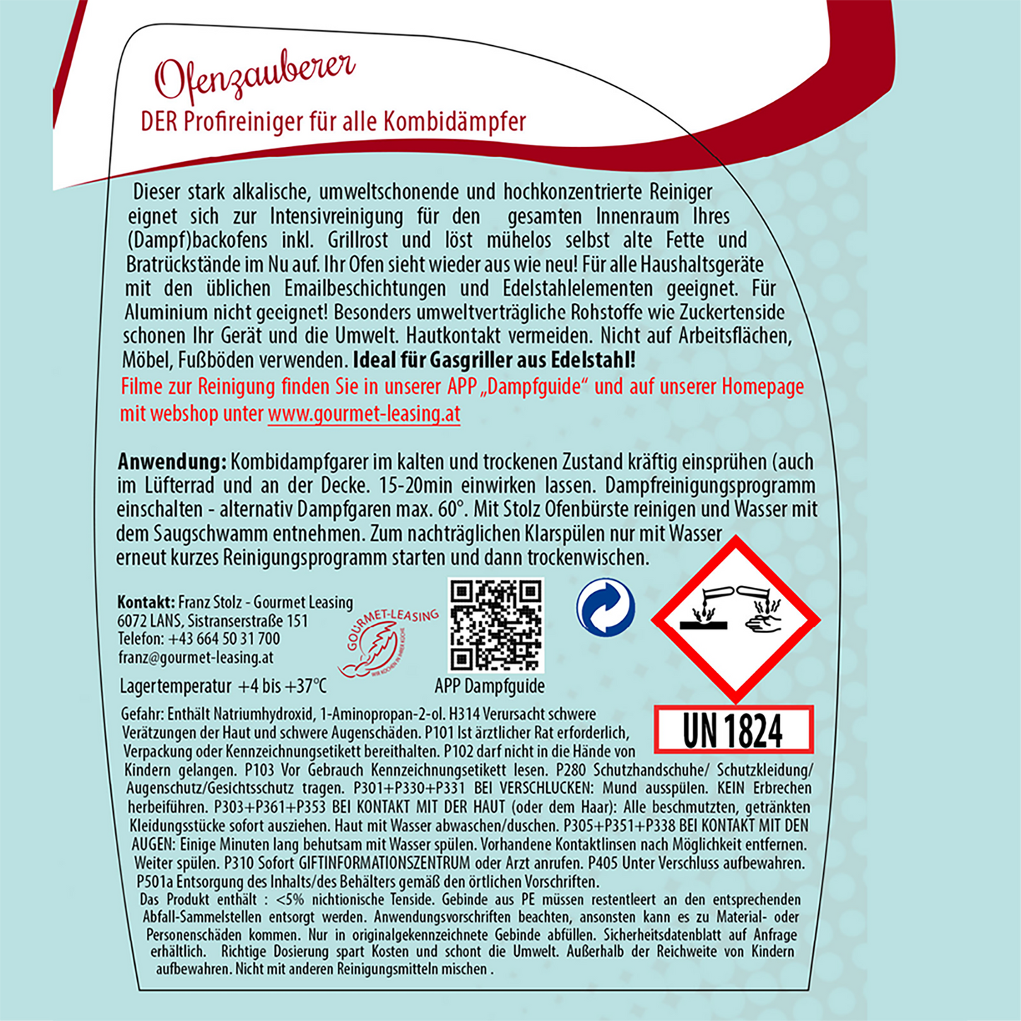 Stolz Ofenzauberer incl. Zerstäuberpumpe